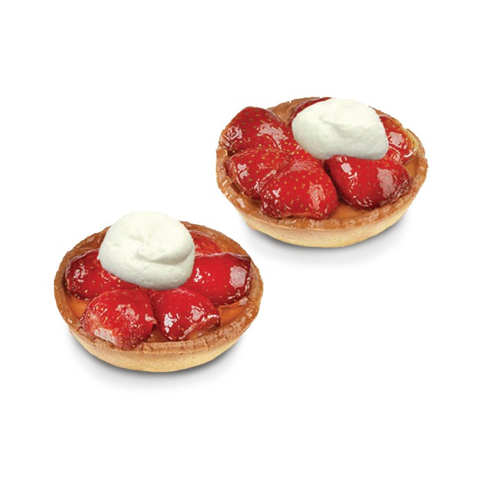 Tartelettes fraises à la crème fraîche - 2 pc.